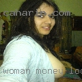 Woman money looking woman